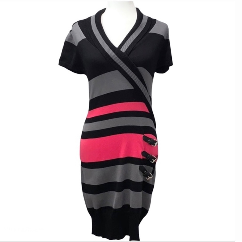 Bodycon Dress with Buckles